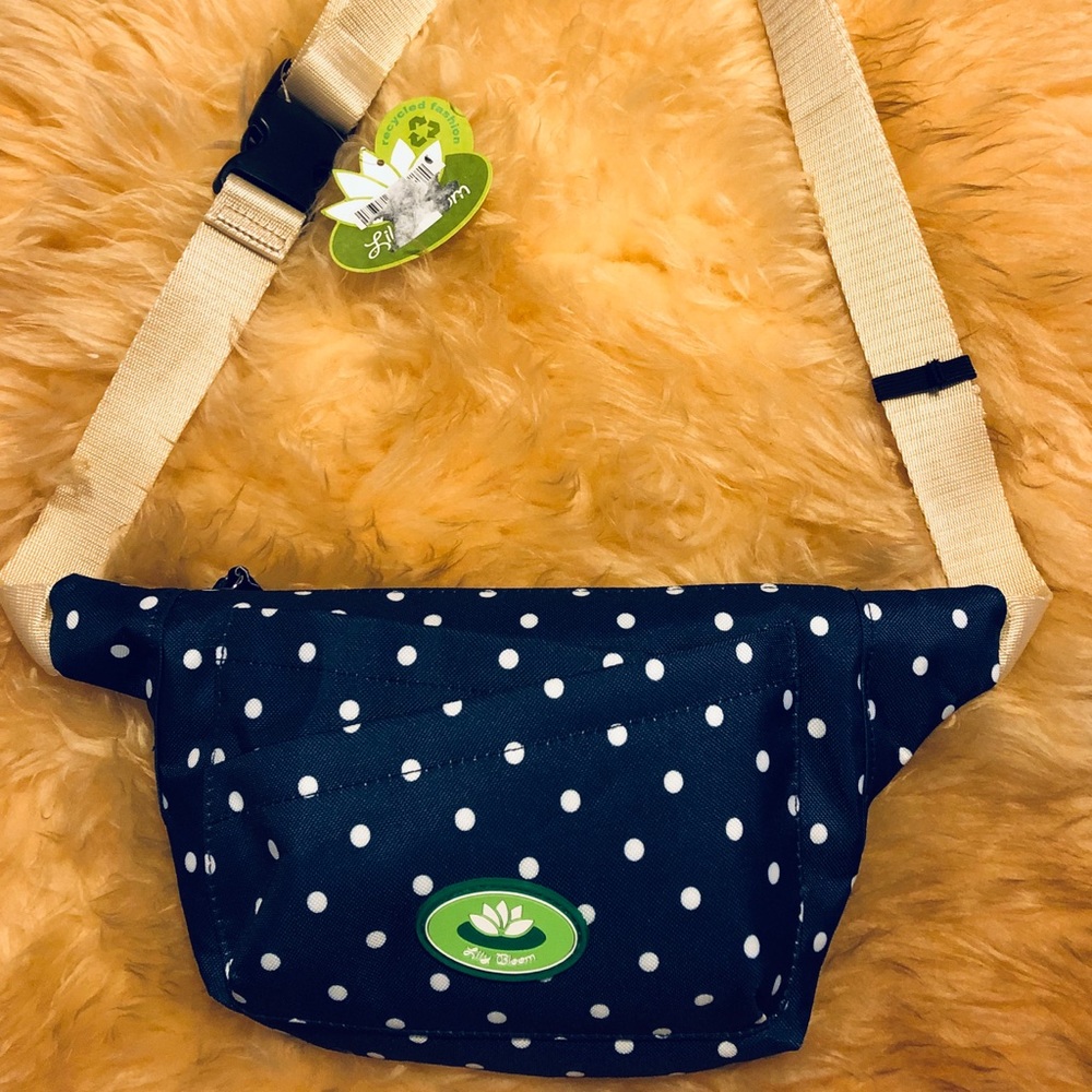 NWT Lily Bloom KAY BumBag Fanny Pack Navy Dots